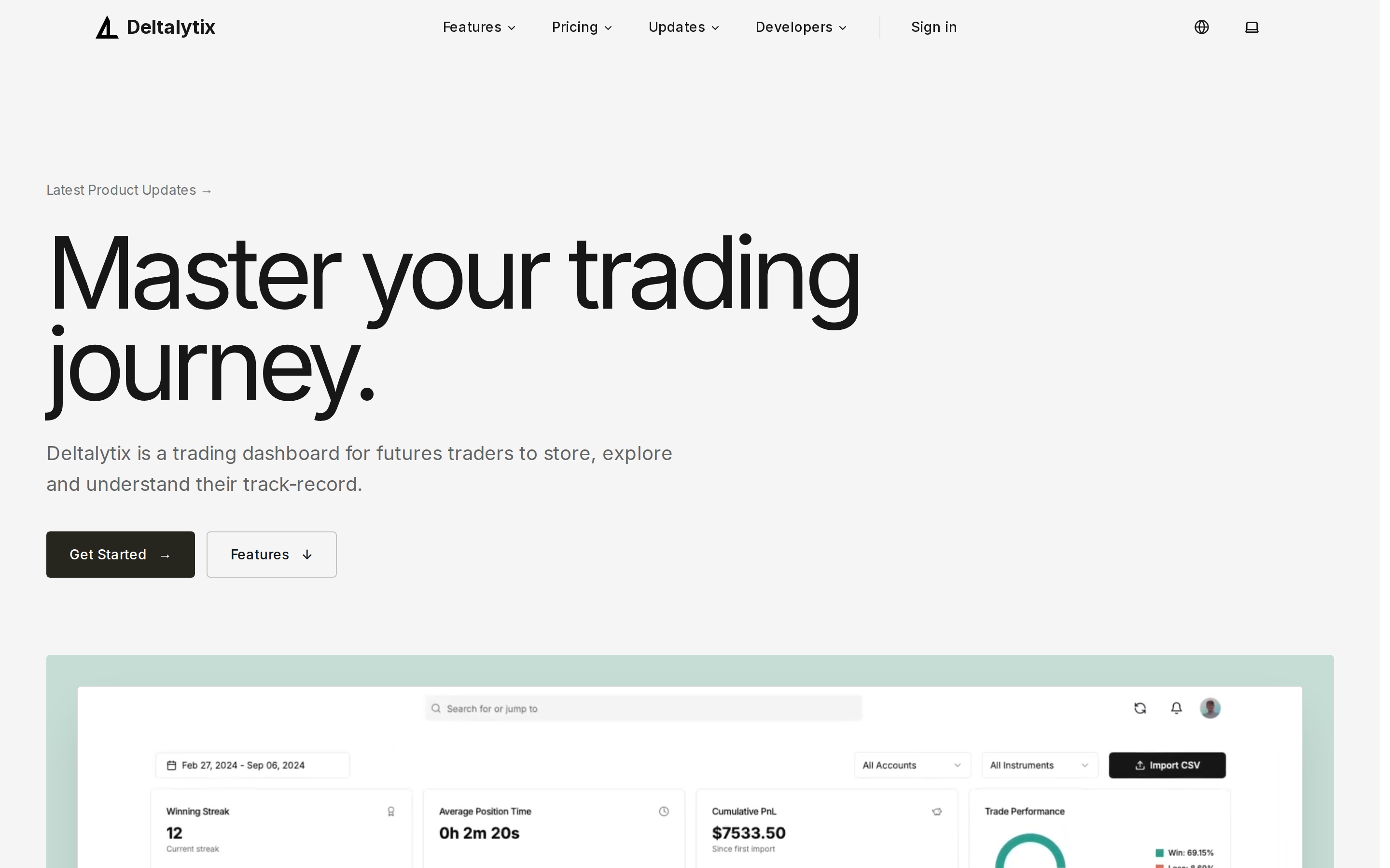 Redesigned landing page hero and feature sections